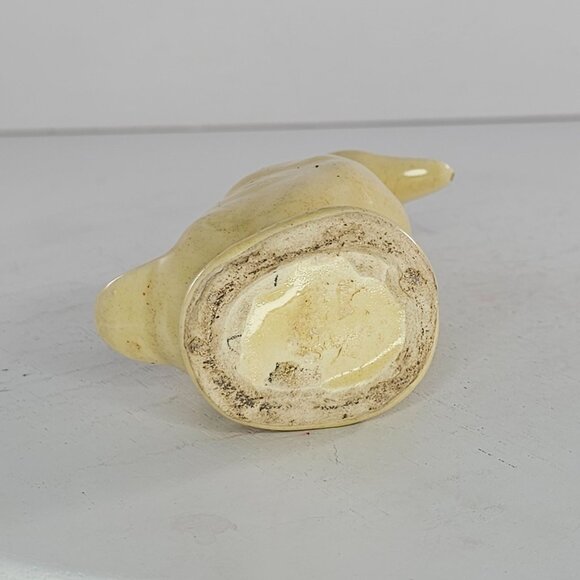 Vintage Ceramic Duck Planter Yellow Glaze Small Retro Decor Mid Century Modern - Picture 5 of 8